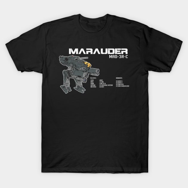 Marauder MAD-3R v1 (dark) T-Shirt by Emu Emu Ji